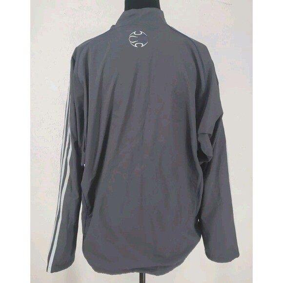 Adidas Reversible 1/4 Zip Long Sleeve Jacket Gray Blue Size Small - Picture 3 of 7